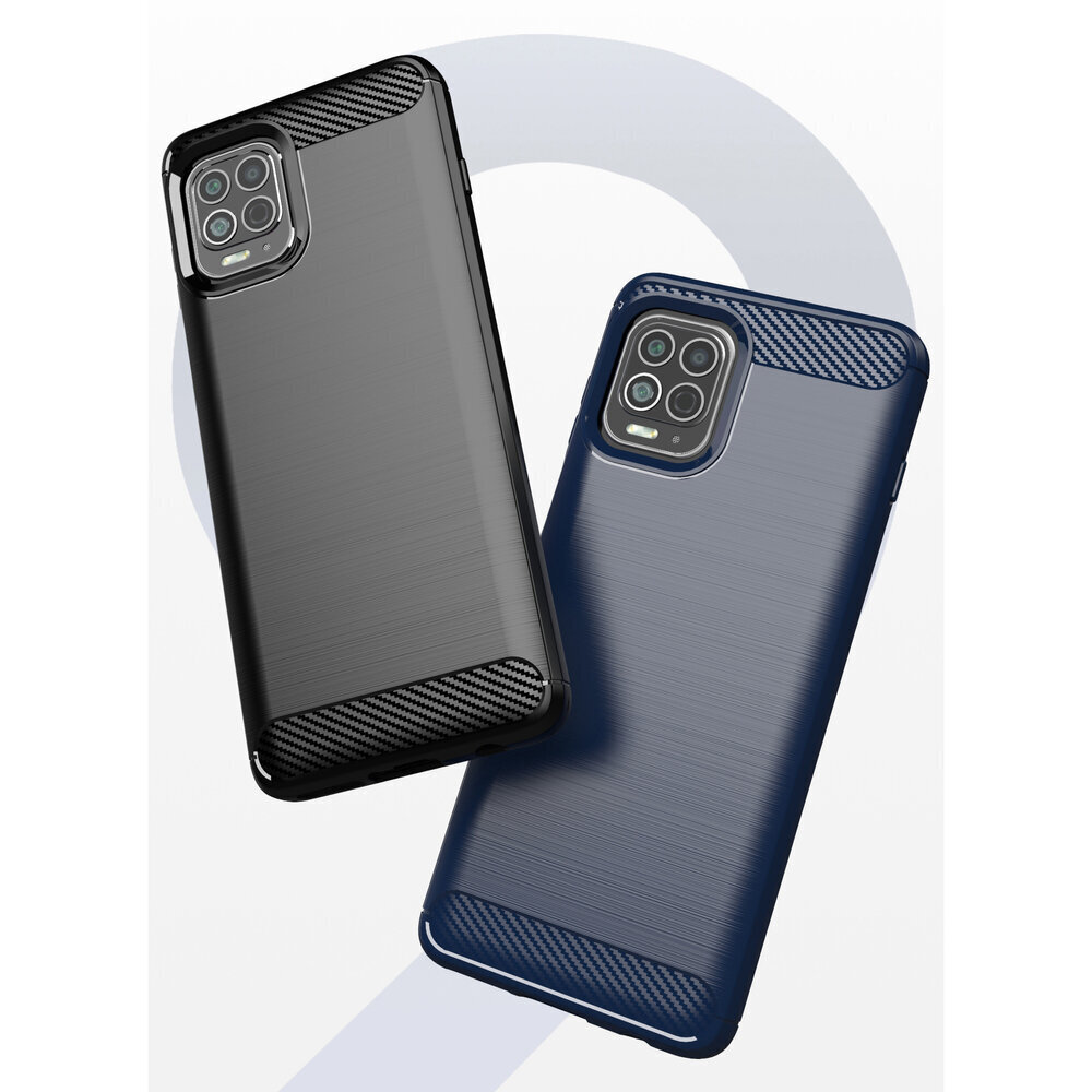 Carbon Case Flexible Cover TPU Case for Motorola Moto G100 / Edge S black цена и информация | Telefoni kaaned, ümbrised | kaup24.ee