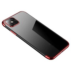 Clear Color Case Gel TPU Electroplating frame Cover for Samsung Galaxy A22 4G red (Red) hind ja info | Telefoni kaaned, ümbrised | kaup24.ee
