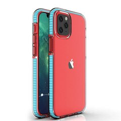 Spring Case clear TPU gel protective cover with colorful frame for iPhone 13 Pro Max light blue (Light blue || Niebieski) hind ja info | Telefoni kaaned, ümbrised | kaup24.ee