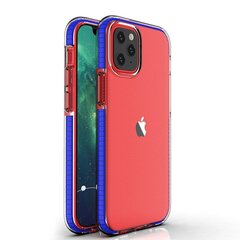 Spring Case clear TPU gel protective cover with colorful frame for iPhone 13 Pro Max dark blue (Dark blue) hind ja info | Telefoni kaaned, ümbrised | kaup24.ee