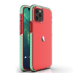 Spring Case clear TPU gel protective cover with colorful frame for iPhone 13 Pro mint (Mint) hind ja info | Telefoni kaaned, ümbrised | kaup24.ee