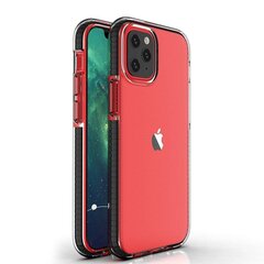 Spring Case clear TPU gel protective cover with colorful frame for iPhone 13 mini black (Black) hind ja info | Telefoni kaaned, ümbrised | kaup24.ee