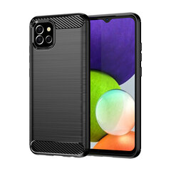 Carbon Case Flexible Cover Case for Samsung A03S EU (166.5) black hind ja info | Telefoni kaaned, ümbrised | kaup24.ee