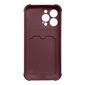 Card Armor Case cover for iPhone 11 Pro Max card wallet Air Bag armored housing raspberry (Malinowy) hind ja info | Telefoni kaaned, ümbrised | kaup24.ee