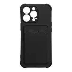 Card Armor Case cover for iPhone 12 Pro card wallet Air Bag armored housing black (Black) hind ja info | Telefoni kaaned, ümbrised | kaup24.ee