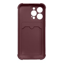 Card Armor Case cover for iPhone 12 Pro Max card wallet Air Bag armored housing raspberry (Malinowy) цена и информация | Чехлы для телефонов | kaup24.ee