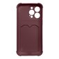 Card Armor Case cover for iPhone 12 Pro Max card wallet Air Bag armored housing raspberry (Malinowy) hind ja info | Telefoni kaaned, ümbrised | kaup24.ee