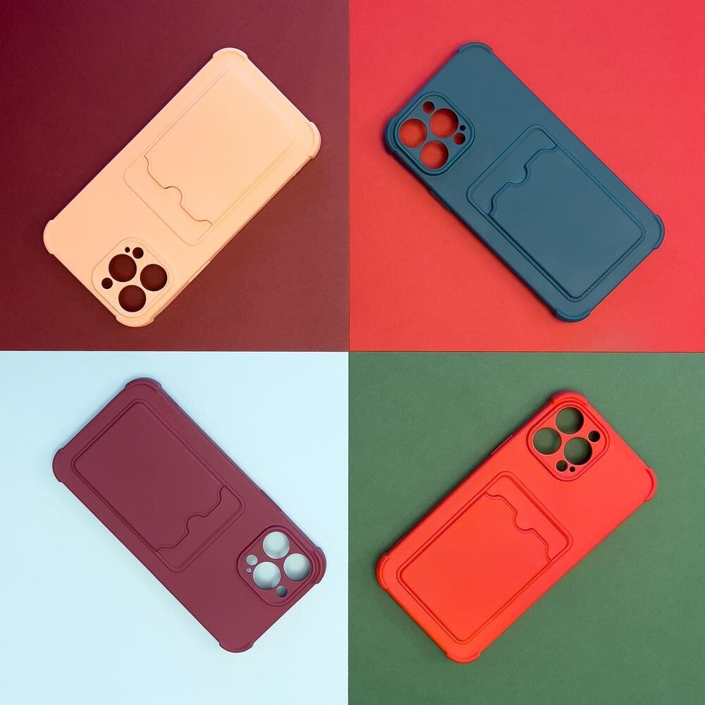 Card Armor Case cover for Xiaomi Redmi 10X 4G / Xiaomi Redmi Note 9 card wallet Air Bag armored housing red (Red) hind ja info | Telefoni kaaned, ümbrised | kaup24.ee