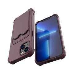 Card Armor Case cover for Xiaomi Redmi 10X 4G / Xiaomi Redmi Note 9 card wallet Air Bag armored housing blue (Light blue || Niebieski) hind ja info | Telefoni kaaned, ümbrised | kaup24.ee