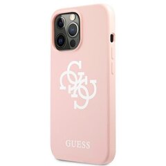 Guess GUHCP13LLS4GWPI iPhone 13 Pro / 13 6.1 &quot;pink / pink hard case Silicone 4G Logo hind ja info | Telefoni kaaned, ümbrised | kaup24.ee