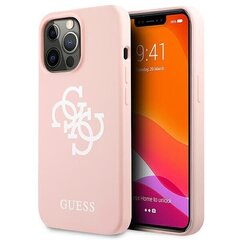 Guess GUHCP13LLS4GWPI iPhone 13 Pro / 13 6.1 &quot;pink / pink hard case Silicone 4G Logo hind ja info | Telefoni kaaned, ümbrised | kaup24.ee