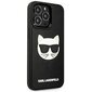 Karl Lagerfeld KLHCP13XCH3DBK 13 Pro Max 6.7 &quot;black / black hardcase 3D Rubber Choupette hind ja info | Telefoni kaaned, ümbrised | kaup24.ee