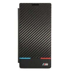 Case BMW BMBKS22LPUCARTCBK S22 Ultra S908 black / black bookcase M Collection Triangles hind ja info | Telefoni kaaned, ümbrised | kaup24.ee