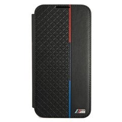 Case BMW BMBKS22MTRTBK S22 + S906 black / black bookcase M Collection Triangles hind ja info | Telefoni kaaned, ümbrised | kaup24.ee