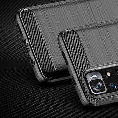 Carbon Case Flexible Cover Sleeve for Xiaomi Redmi Note 11 black цена и информация | Чехлы для телефонов | kaup24.ee