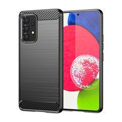 Carbon Case Flexible Cover Sleeve for Samsung Galaxy A53 5G black цена и информация | Чехлы для телефонов | kaup24.ee