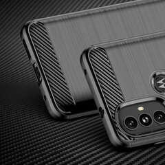 Carbon Case Flexible case cover Motorola Moto G Power 2022 black hind ja info | Telefoni kaaned, ümbrised | kaup24.ee