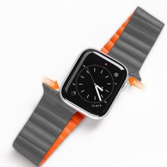 Dux Ducis Magnetic Strap Watch Strap 7/6/5/4/3/2 / SE (41/40 / 38mm) Magnetic Gray Orange (Chain Version) (Grey || Orange) цена и информация | Аксессуары для смарт-часов и браслетов | kaup24.ee