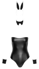 Черный матовый эротический костюм зайчика Cottelli Lingerie XL цена и информация | Сексуальное женское белье | kaup24.ee