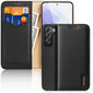 Dux Ducis Hivo Leather Flip Cover Genuine Leather Wallet For Cards And Documents Samsung Galaxy S22 + (S22 Plus) Black (Black) hind ja info | Telefoni kaaned, ümbrised | kaup24.ee