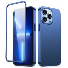 Joyroom 360 Full Case front and back cover for iPhone 13 Pro + tempered glass screen protector blue (JR-BP935 blue) (Light blue || Niebieski) цена и информация | Чехлы для телефонов | kaup24.ee