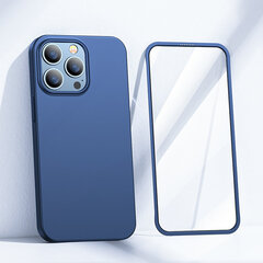 Joyroom 360 Full Case front and back cover for iPhone 13 Pro + tempered glass screen protector blue (JR-BP935 blue) (Light blue || Niebieski) hind ja info | Telefoni kaaned, ümbrised | kaup24.ee