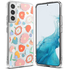 Ringke Fusion Design Armored Case Cover with Gel Frame for Samsung Galaxy S22 + (S22 Plus) transparent (Floral) (F593R31) (Przezroczysty (Floral)) hind ja info | Telefoni kaaned, ümbrised | kaup24.ee