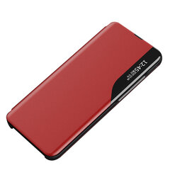 Eco Leather View Case Elegant Flip Cover with Stand Function Poco M4 Pro 5G Red (Red) цена и информация | Чехлы для телефонов | kaup24.ee