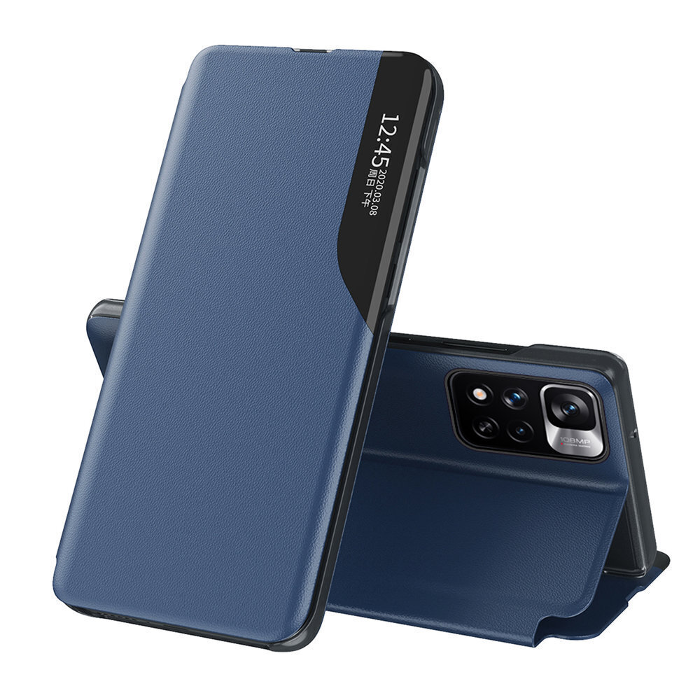 Eco Leather View Case Elegant Flip Cover with Stand Function Poco M4 Pro 5G Blue (Light blue || Niebieski) hind ja info | Telefoni kaaned, ümbrised | kaup24.ee