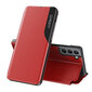 Eco Leather View Case elegant case with a flip cover and stand function for Samsung Galaxy S22 + (S22 Plus) red (Red) цена и информация | Telefoni kaaned, ümbrised | kaup24.ee