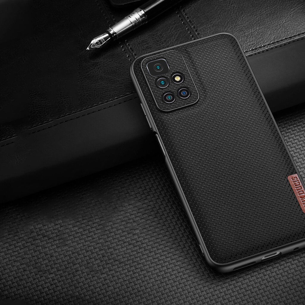 Dux Ducis Fino case cover covered with nylon material Xiaomi Redmi 10 black (Black) цена и информация | Telefoni kaaned, ümbrised | kaup24.ee