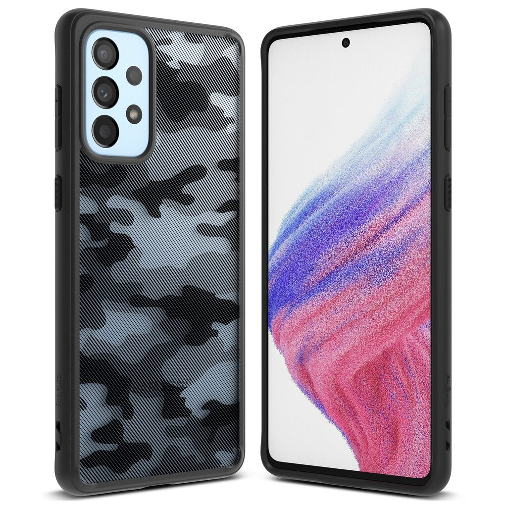 Ringke Fusion Matte tpu case with frame for Samsung Galaxy A73 black (Black) hind ja info | Telefoni kaaned, ümbrised | kaup24.ee