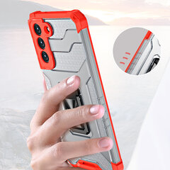 Crystal Ring Case Kickstand Tough Rugged Cover for Samsung Galaxy S21 FE red (Red) цена и информация | Чехлы для телефонов | kaup24.ee