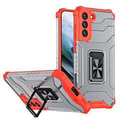 Crystal Ring Case Kickstand Tough Rugged Cover for Samsung Galaxy S21 FE red (Red) цена и информация | Чехлы для телефонов | kaup24.ee