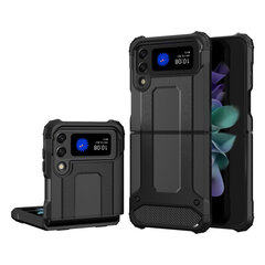 Hybrid Armor Case Tough Rugged Cover for Samsung Galaxy Z Flip 3 black цена и информация | Чехлы для телефонов | kaup24.ee