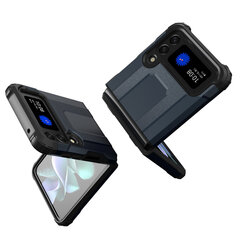 Hybrid Armor Case Tough Rugged Cover for Samsung Galaxy Z Flip 3 black цена и информация | Чехлы для телефонов | kaup24.ee