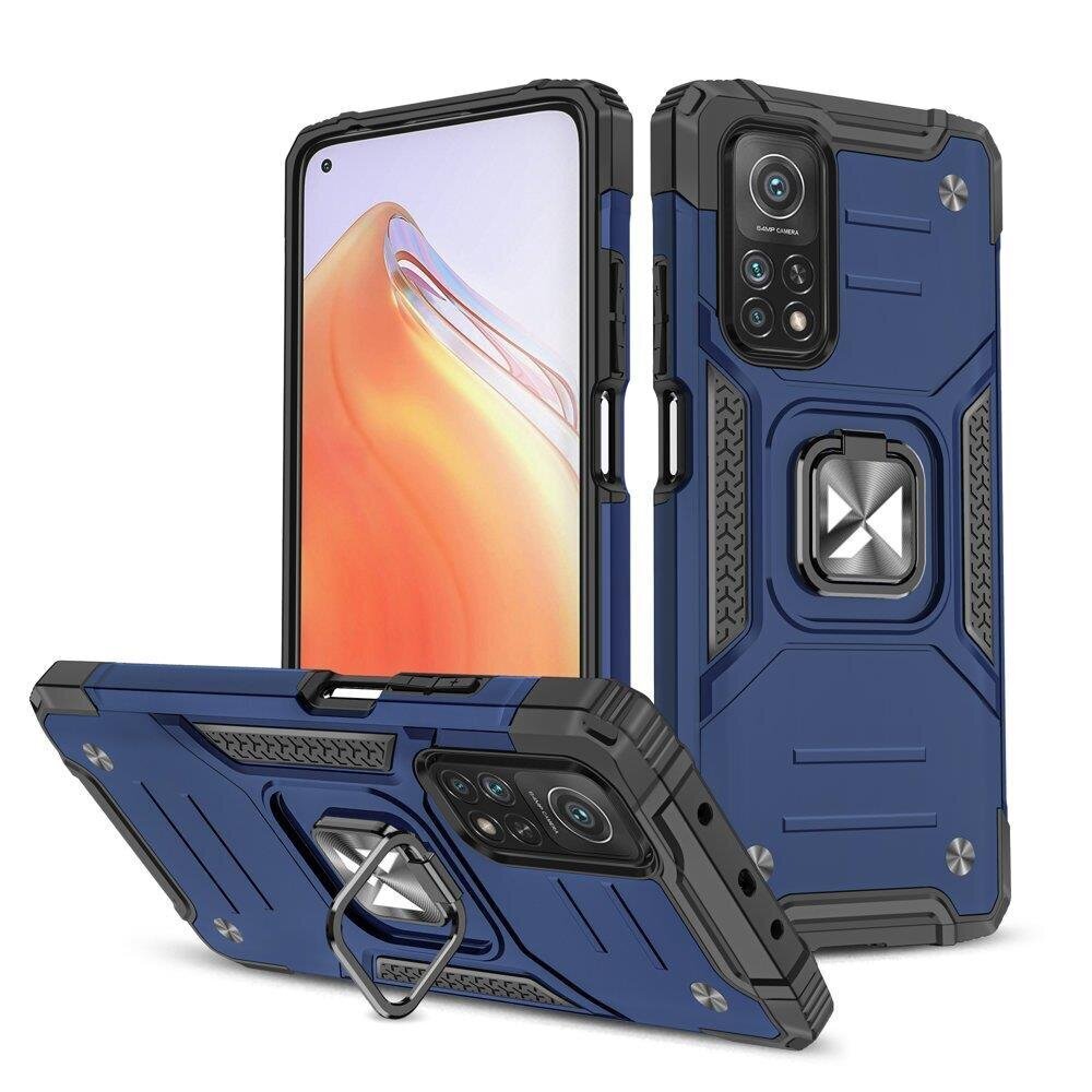 Wozinsky Ring Armor Tough Hybrid Case Cover + Magnetic Mount Mi Poco M4 Pro 5G / Redmi Note 11 5G (China) / Redmi Note 11T 5G / Redmi Note 11S 5G blue (Niebieski) hind ja info | Telefoni kaaned, ümbrised | kaup24.ee