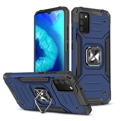 Wozinsky Ring Armor tough hybrid case cover + magnetic holder for Samsung Galaxy A03s blue (Light blue || Niebieski) hind ja info | Telefoni kaaned, ümbrised | kaup24.ee