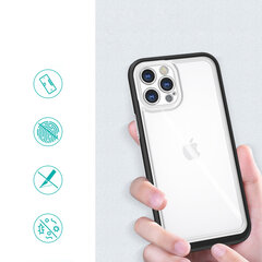 Clear 3in1 case for iPhone 12 Pro frame gel cover black (Black) hind ja info | Telefoni kaaned, ümbrised | kaup24.ee