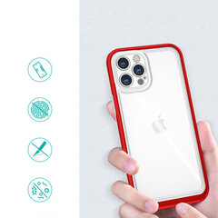 Clear 3in1 case for iPhone 12 Pro frame gel cover red (Red) цена и информация | Чехлы для телефонов | kaup24.ee