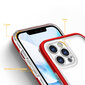 Clear 3in1 Case for iPhone 12 Pro Max Frame Cover Gel Red (Red) hind ja info | Telefoni kaaned, ümbrised | kaup24.ee