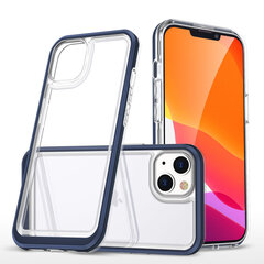 Clear 3in1 case for iPhone 13 mini gel cover with frame blue (Niebieski) цена и информация | Чехлы для телефонов | kaup24.ee