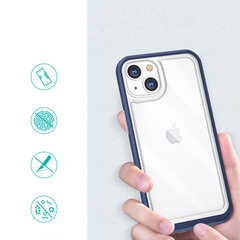 Clear 3in1 case for iPhone 13 mini gel cover with frame blue (Niebieski) hind ja info | Telefoni kaaned, ümbrised | kaup24.ee