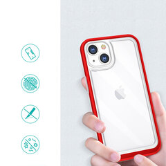 Clear 3in1 Case for iPhone 13 Frame Cover Gel Red (Red) hind ja info | Telefoni kaaned, ümbrised | kaup24.ee