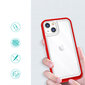 Clear 3in1 Case for iPhone 13 Frame Cover Gel Red (Red) цена и информация | Telefoni kaaned, ümbrised | kaup24.ee