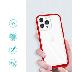 Clear 3in1 case for iPhone 13 Pro frame cover gel red (Red) цена и информация | Чехлы для телефонов | kaup24.ee