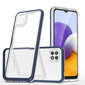 Clear 3in1 Case for Samsung Galaxy A22 5G Frame Gel Cover Blue (Niebieski) цена и информация | Telefoni kaaned, ümbrised | kaup24.ee