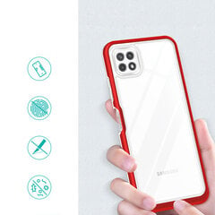 Чехол Hurtel Clear 3 в 1 для Samsung Galaxy A22 5G, красный цена и информация | Чехлы для телефонов | kaup24.ee