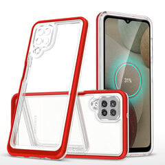 Clear 3in1 Case for Samsung Galaxy A22 4G Frame Gel Cover Red (Red) цена и информация | Чехлы для телефонов | kaup24.ee