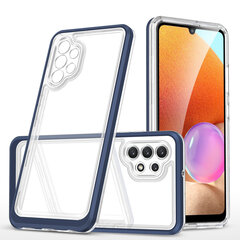 Clear 3in1 Case for Samsung Galaxy A32 4G Frame Gel Cover Blue (Niebieski) цена и информация | Чехлы для телефонов | kaup24.ee